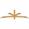 Ekena Millwork Davenport Rough Sawn Timber Gable Bracket, Western Red Cedar, 84"W x 24"H x 2"D x 4"F, 7/12 Pitch GBW084X24X0204DAV00RWR - alternate 1